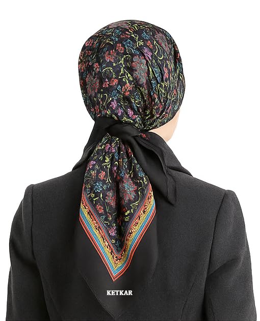 KETKAR Women’s Wool Winter Scarf | Soft & Warm Woolen Muffler | Stylish Cold Weather Wrap for Women | Pack of 1_Black - Image 2