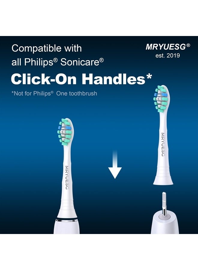 MRYUESG Replacement Toothbrush Heads for Philips Sonicare Replacement Heads, 10 Pack, Electric Tooth-Brush Head Compatible with Phillips Sonic Care - Image 2