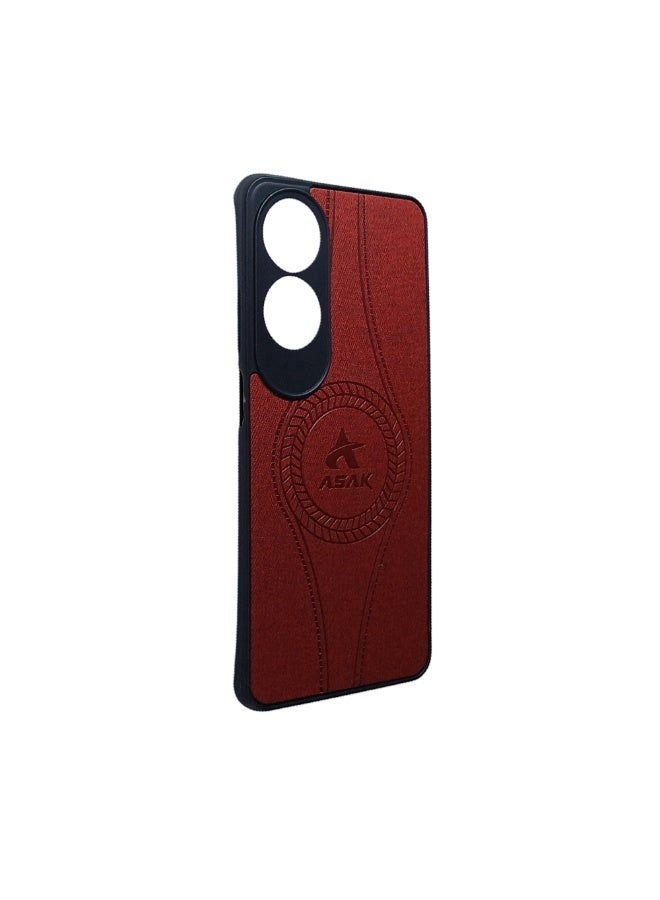 Phone Back Cover leather for Oppo A60 red - Image 4