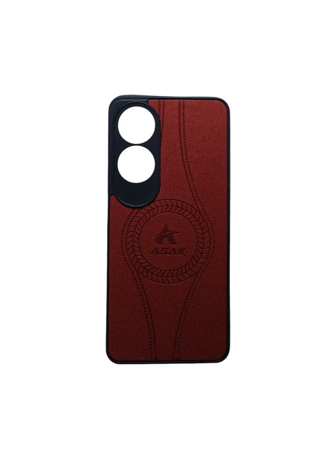 Phone Back Cover leather for Oppo A60 red - Image 3