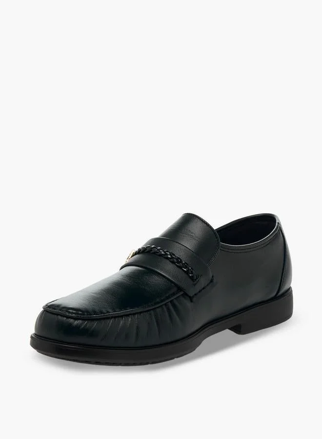Pinosos BLACK Men Slip-On Genuine Leather Loafers for Men | Best Price UAE