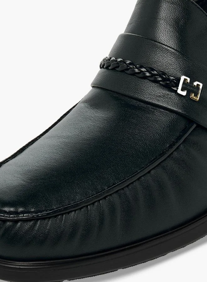 Pinosos BLACK Men Slip-On Genuine Leather Loafers for Men | Best Price UAE