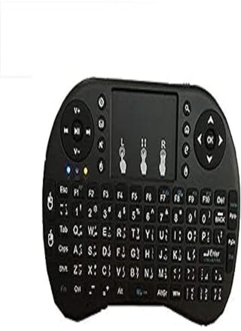 2.4G Mini Wireless QWERTY Keyboard Mouse Touchpad for PC Notebook Android TV Box HTPC Black