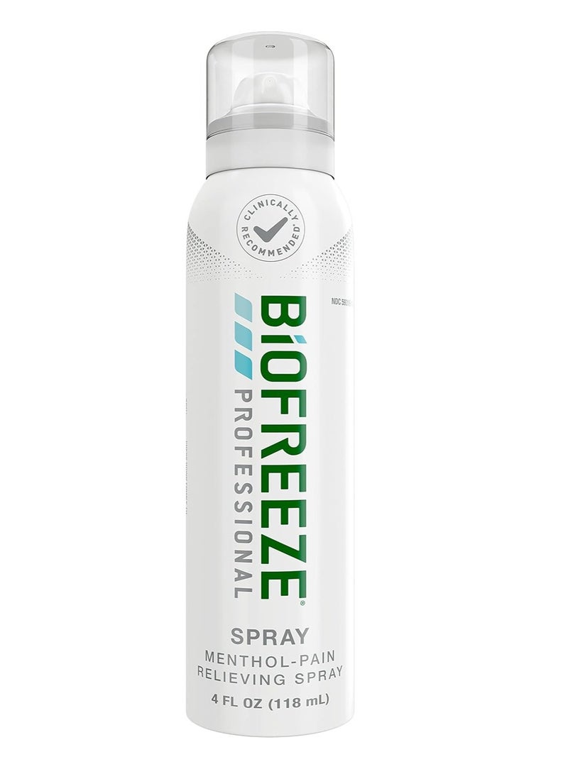 BioFreeze Professional Spray Menthol Pain Relieving spray 4oz 118ml