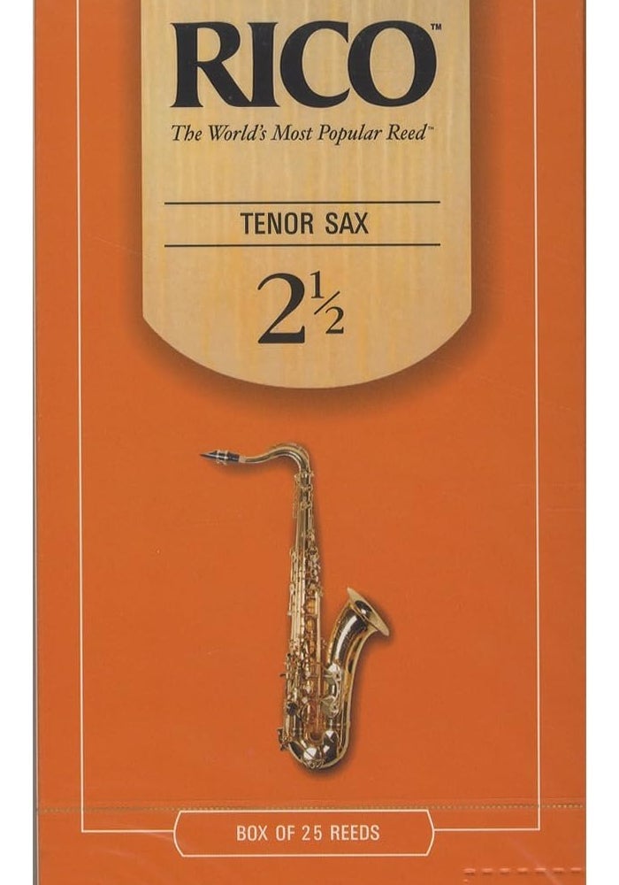 D'Addario Rico 2.5 Strength Reeds for Tenor Saxophone - Box of 25