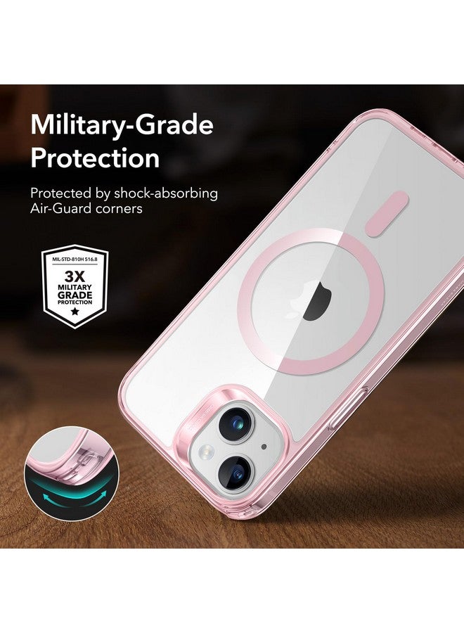 ESR ESR Classic Hybrid Case (HaloLock) - MagSafe Compatible, Shockproof Military-Grade Protection for iPhone 14/13, Clear Pink  - Image 5
