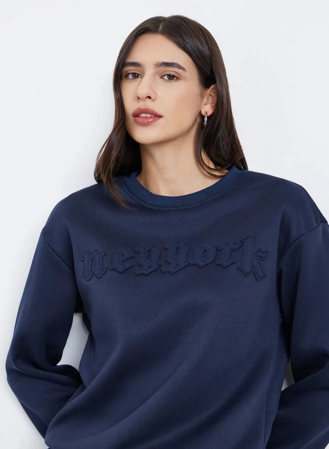 Patchwork Detail Sweatshirt and Joggers Co-Ords