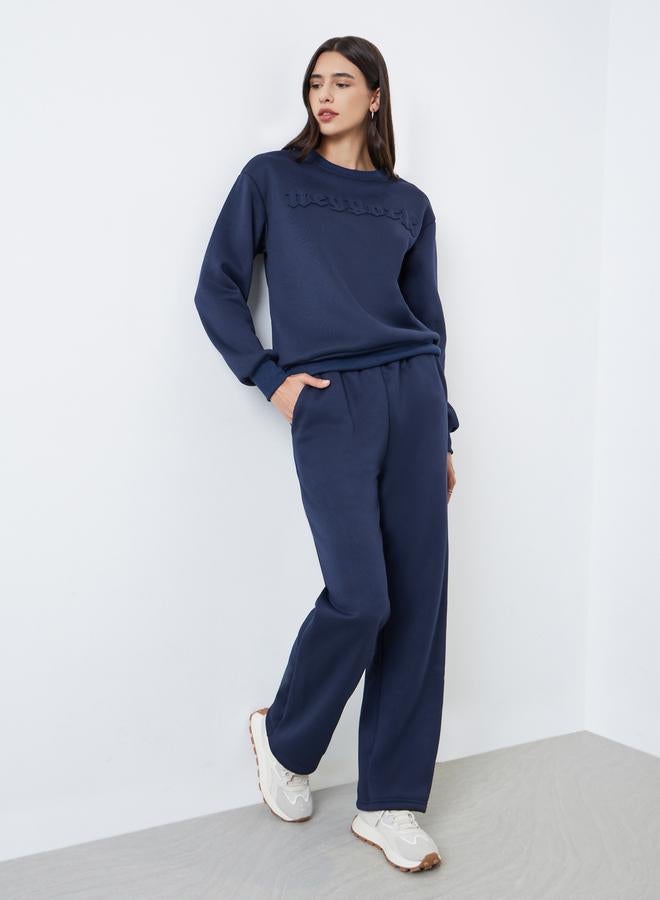 Styli Patchwork Detail Sweatshirt and Joggers Co-Ords - Image 2