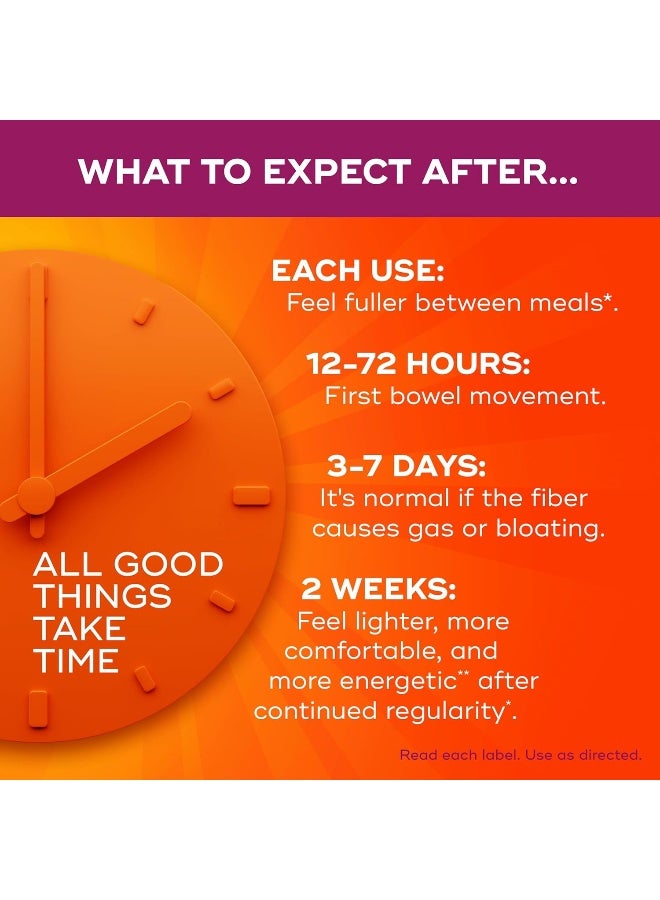 Metamucil, Fiber, 4-in-1 Psyllium Fiber Supplement Powder with Real Sugar, Orange Smooth Flavored Drink, 114 Servings - Image 5