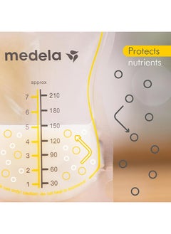 Medela 50 Piece Easy Pour Disposable Leakproof Breast Milk Bags With Milk Protection 210 Ml  - Image 3