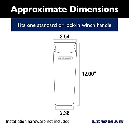 Lewmar Winch Handle Pocket for All Handles – 9-3/4" Long, self draining with Strong and Durable PVC Holder, fits one Standard or Lock-in Winch Handle, Installation Hardware not Included - Image 2