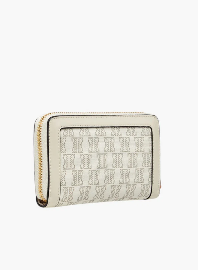 ايل Floral Print Zip Around Wallet