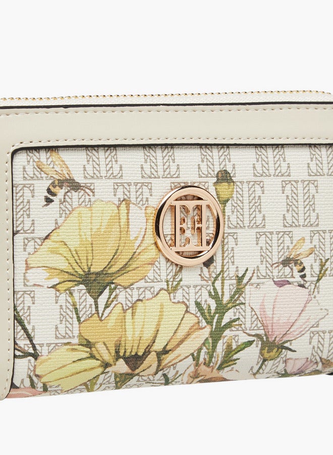 ELLE Floral Print Zip Around Wallet  - Image 3