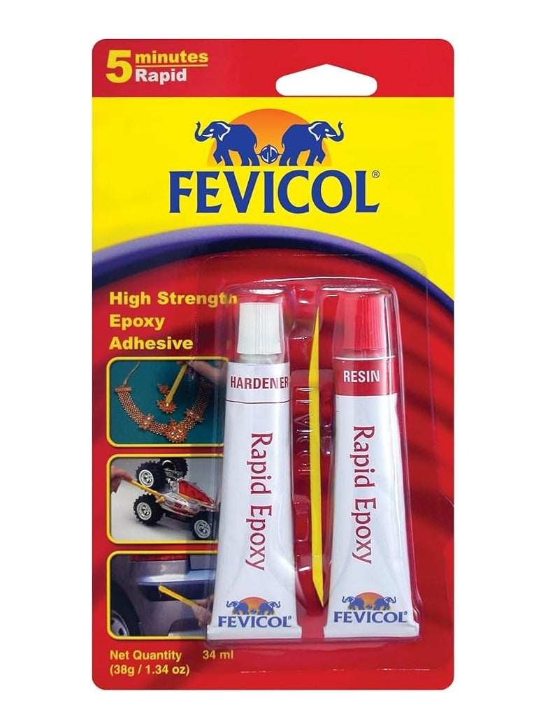 Fevicol 5 Minutes Rapid Epoxy Adhesive - 38g - Image 2