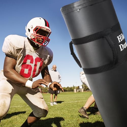 Hikeen Heavy Duty Football Tackle Dummy - Lightweight Tackling Dummy for Youth Football Withstand Years of Blocking, Tackling, Defensive Practice Drills - 12"x48" Kick Training Dummy with Handles - Image 3