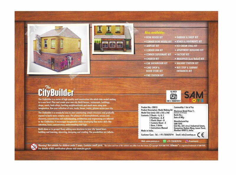 The CityBuilder Indian Restaurant Model Making Kit 1:43 Scale (7mm) O Gauge - Image 2