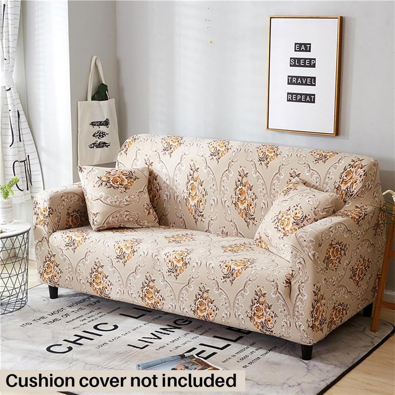 B BESTILO Universal Sofa Cover Big Elasticity Cover for Couch Flexible Stretch Sofa Cover220 GSM Floral 5 Seater Multicolor - Image 2