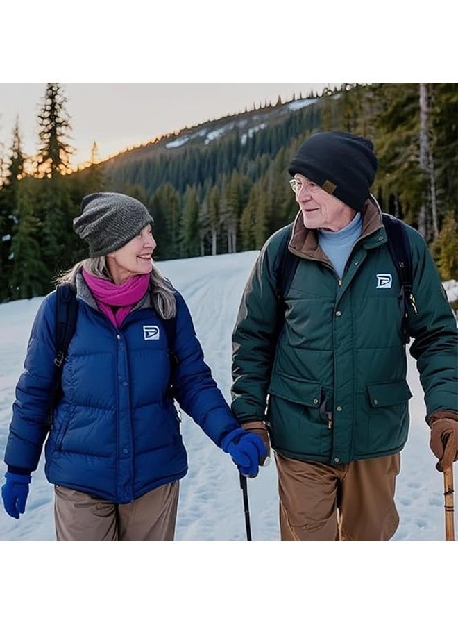 قبعة بيني متراخية للنساء والرجال مع صوف داخلي - Image 4