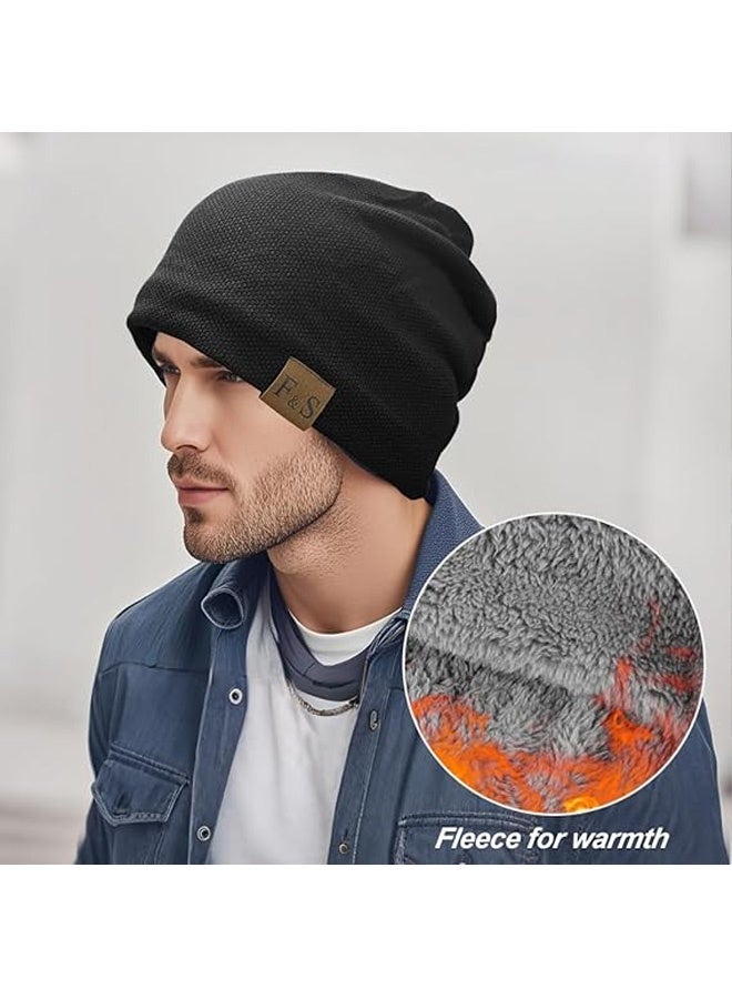 قبعة بيني متراخية للنساء والرجال مع صوف داخلي - Image 5