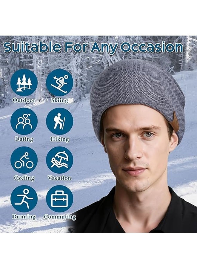 قبعة بيني متراخية للنساء والرجال مع صوف داخلي - Image 3