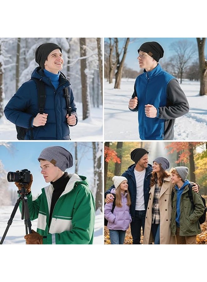 قبعة بيني متراخية للنساء والرجال مع صوف داخلي - Image 2