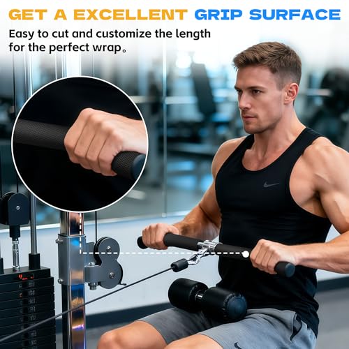 Xfenvs Rubber Grip Tape, 1 in x 22 Ft Black Ultra-Thin Strong Adhesive Non-Slip Tape, Anti-Slip Grip Tape for Handles, Waterproof Heat Resistant Cushion Grip, Comfortable in Hands - Image 5