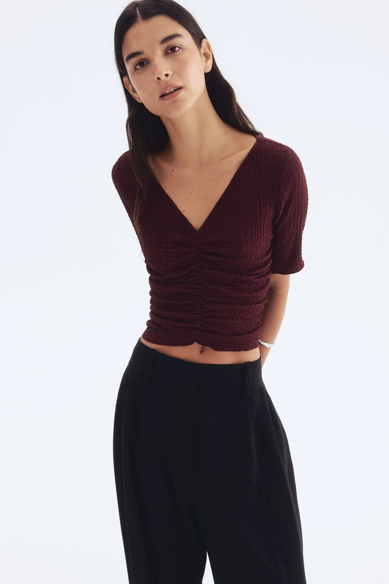 H&M Textured draped top