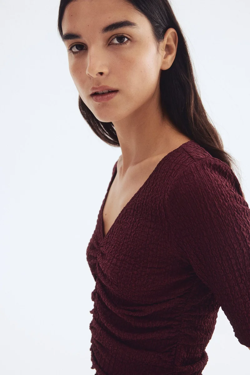 H&M Textured draped top