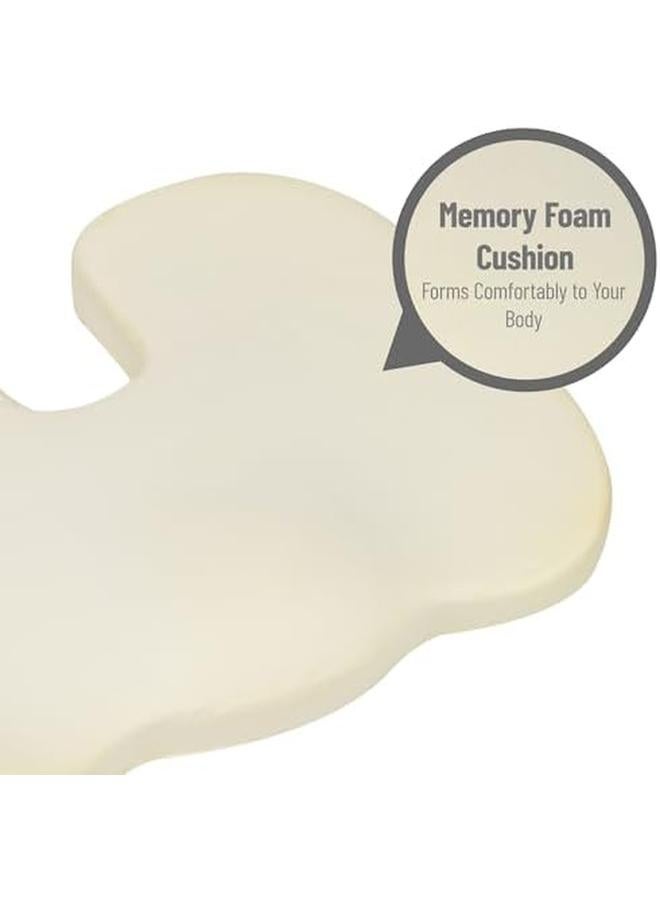 Mind Reader Seacush Memory Foam Pressure Relief For Lower Back Non Slip Orthopedic Ergonomically Cushion Perfect For Office Home Car And More Black Seat Cush Blk - Image 3