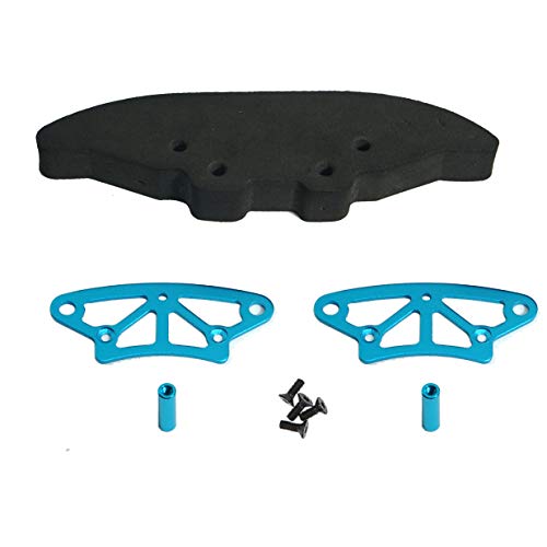 BONRI ShareGoo Front Foam Bumper,Aluminum Bumper Rail Upper Plate Compatible with HSP Redcat Racing 1/10 RC Drift Car Lightning EP Drift/EPX Pro/STK Lightning STR - Image 1