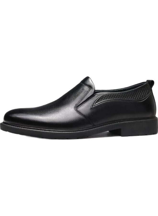 Strongman Formal Shoes For Men, High-Quality Top-Grain Leather, Business Dress Shoes, Lace-Up Style, Breathable, Simple Men'S Loafers, Q3Dxa073049, Black, Size 42 - Image 3