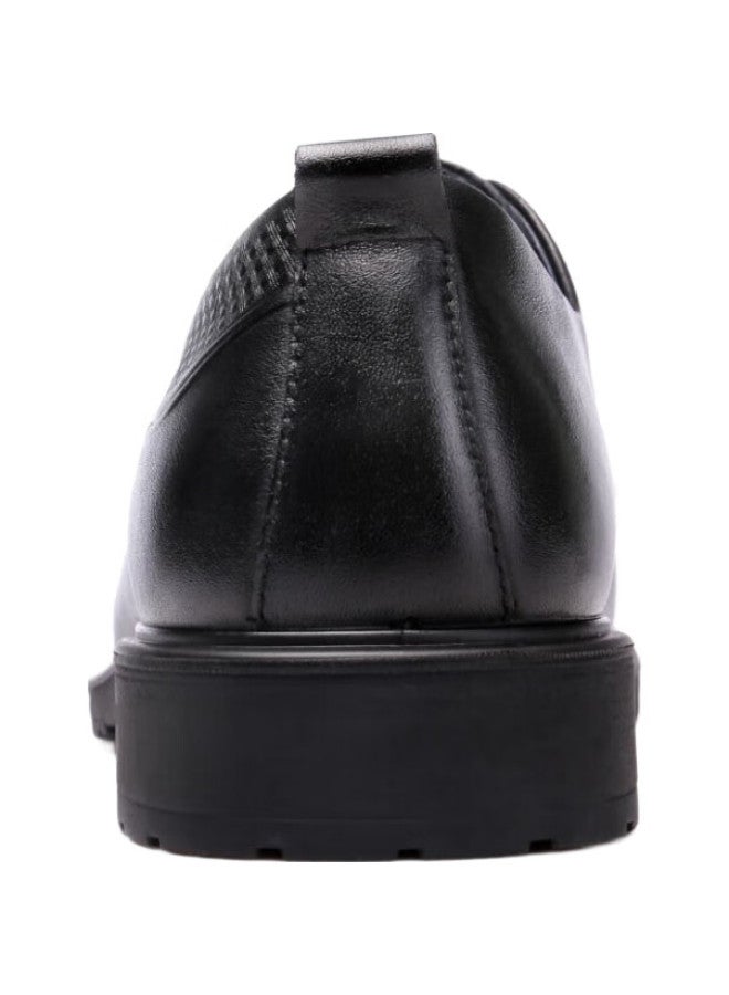 Strongman Formal Shoes For Men, High-Quality Top-Grain Leather, Business Dress Shoes, Lace-Up Style, Breathable, Simple Men'S Loafers, Q3Dxa073049, Black, Size 42 - Image 1