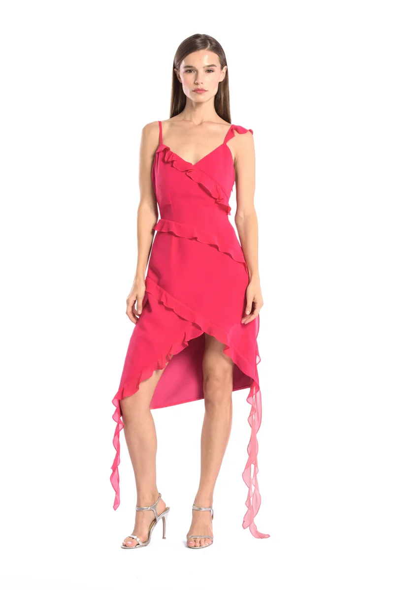 زيافي Ruffle chiffon dress