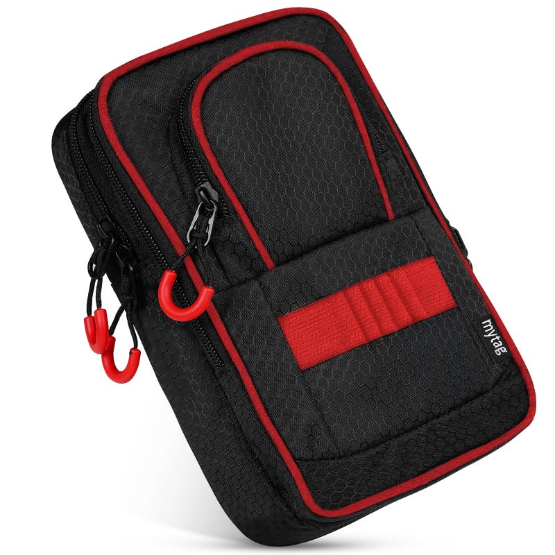 mytag Golf Ball Bag Pouch Store 1215 Balls Golf Valuables Pouch Portable Outfit Organizer Bag Organizer Case Multipocket RedBlack - Image 2