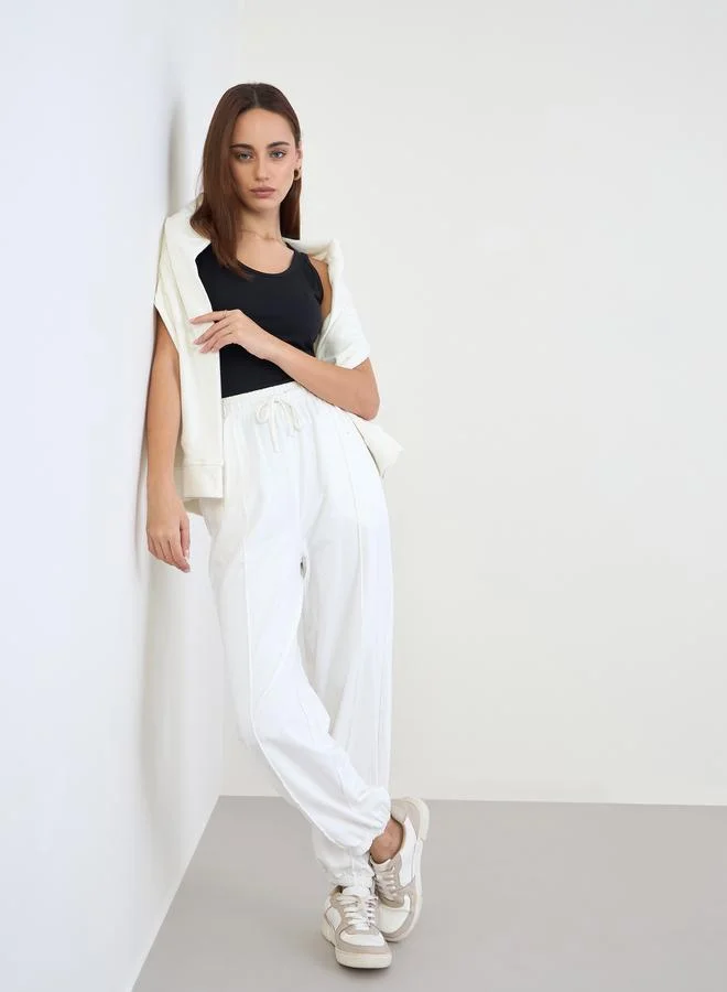 Styli Women Off-White Relaxed Fit Joggers