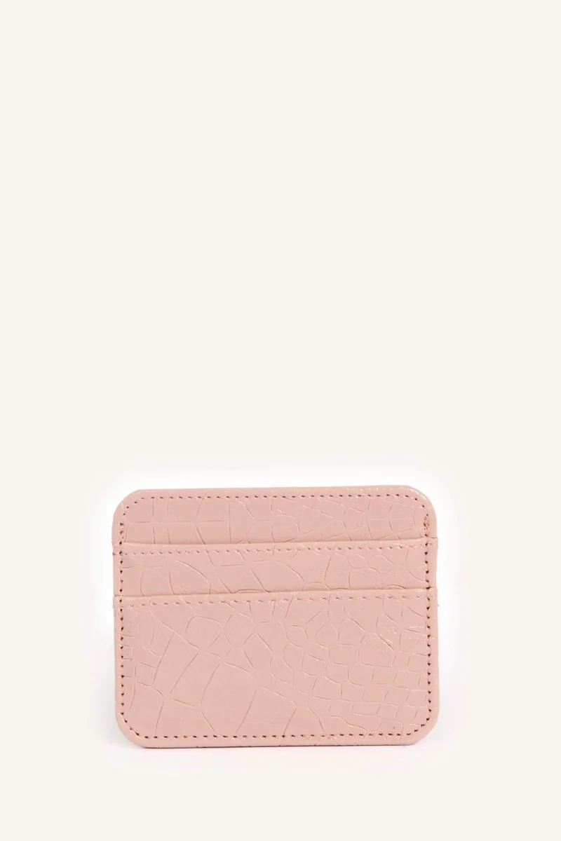 ديفاكتو Woman Faux Leather Business Card Wallet