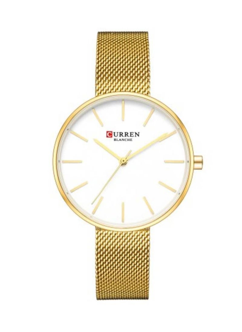 CURREN - Women's Waterproof Simple Stainless Steel Mesh Band Quartz Watch 9042 - Image 1