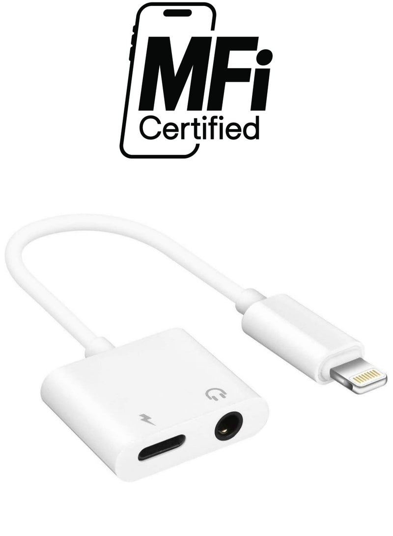 3.5 mm Headphone Jack & Charger Cable for iPhone Adapter, 2 in 1 Aux Cable Connector, for iPhone 12/11/11 Pro/XR/XS Max/X/8/7