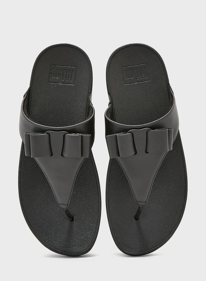 FitFlop Lulu Bowtoe Post Wedge Sandals