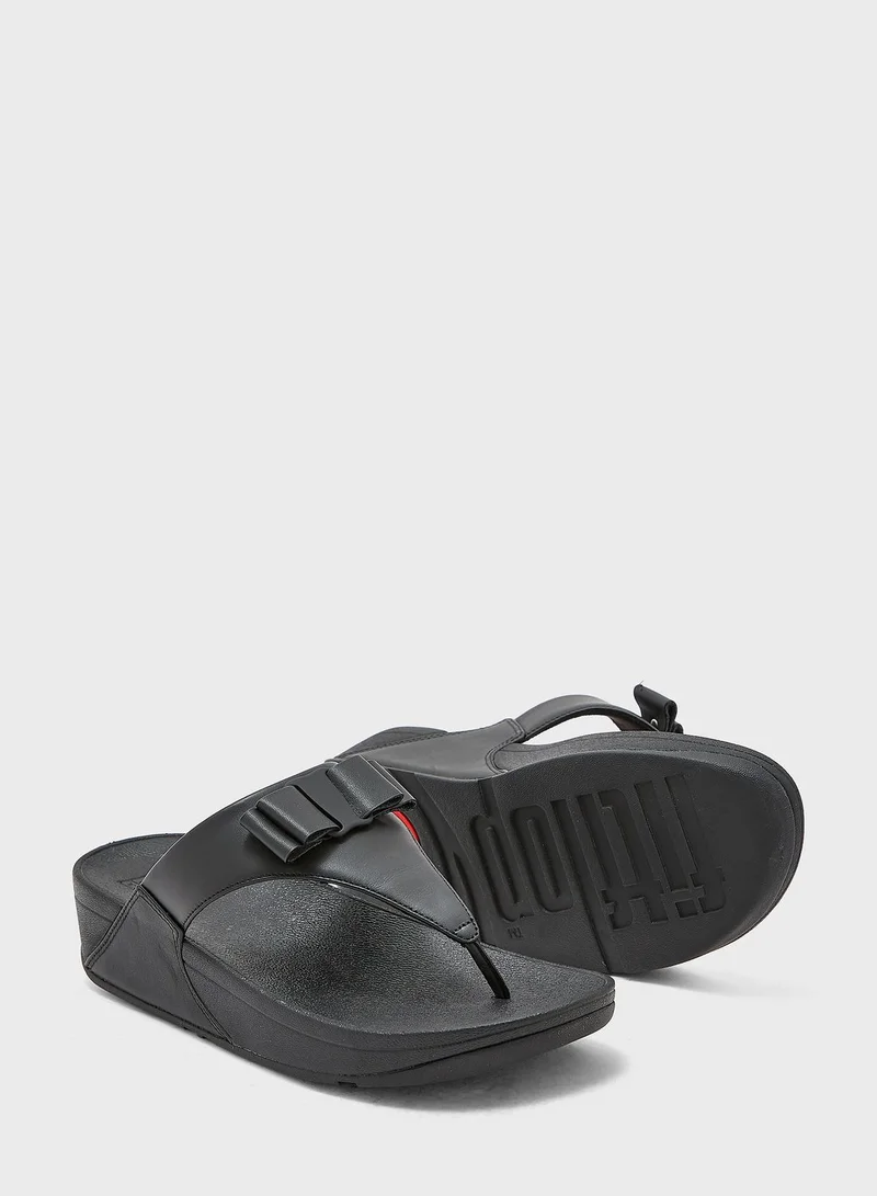 FitFlop Lulu Bowtoe Post Wedge Sandals