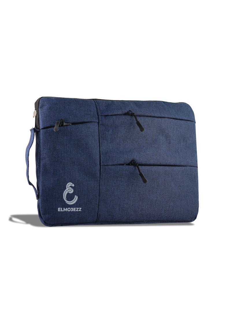 Generic - Laptop Sleeve Bag Compatible with MacBook Air 15/16 inch M3 A3114 M2 A2941 2023 2024/Pro A1990 A1707,Surface Laptop 15,Dell XPS 15,HP Stream 14, Case with Pocket (Blue) - Image 1