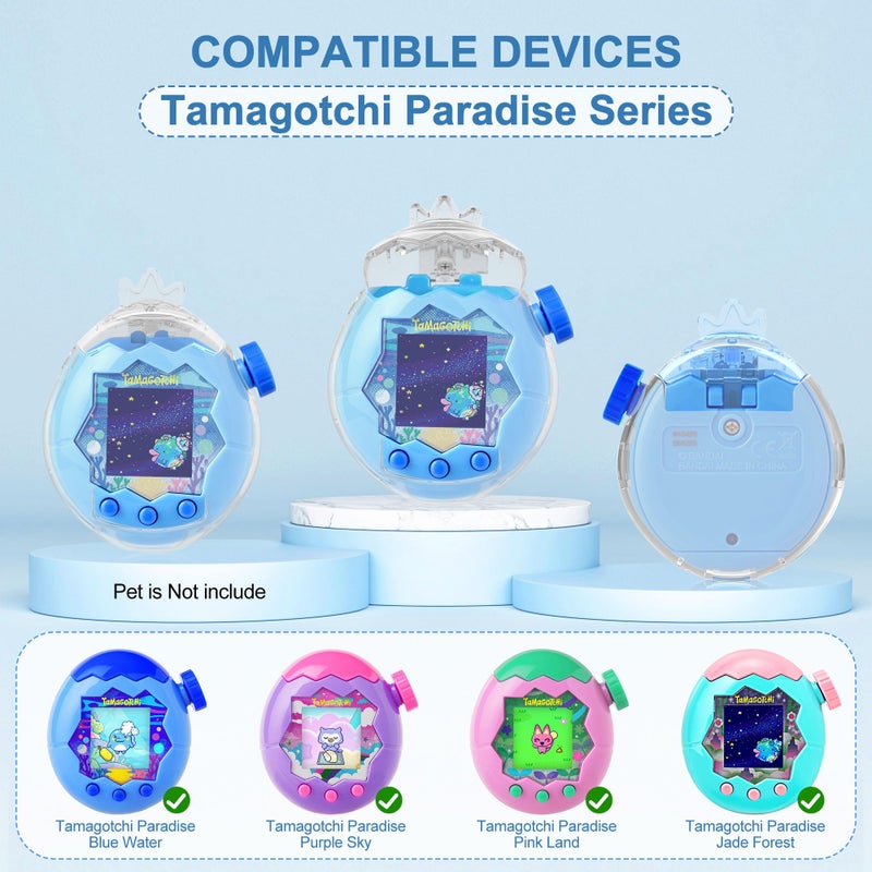 SGHLDE for Tamagotchi Paradise Clear Case and Replacement Lid Set, Ideal for DIY Fans, Collectors and Display, for Paradise Tamagotchi Accessories, with Lanyard (No Device/Film) - Image 2