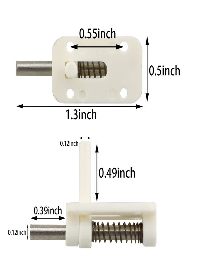 MEETOOT قفل باب قفل غطاء مظلة 2 قطعة لطائرات/قوارب RC نموذج قطع غيار، قفل غطاء قمرة القيادة الأبيض - Image 2