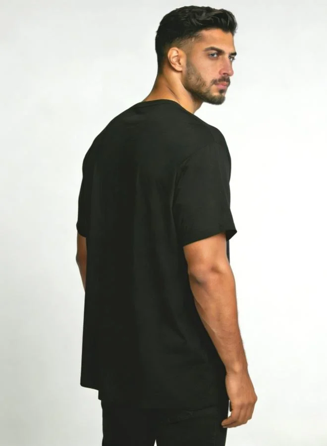 Take Two  Men Black Graphic Print Short Sleeve T-Shirt for Men | Best Price UAE