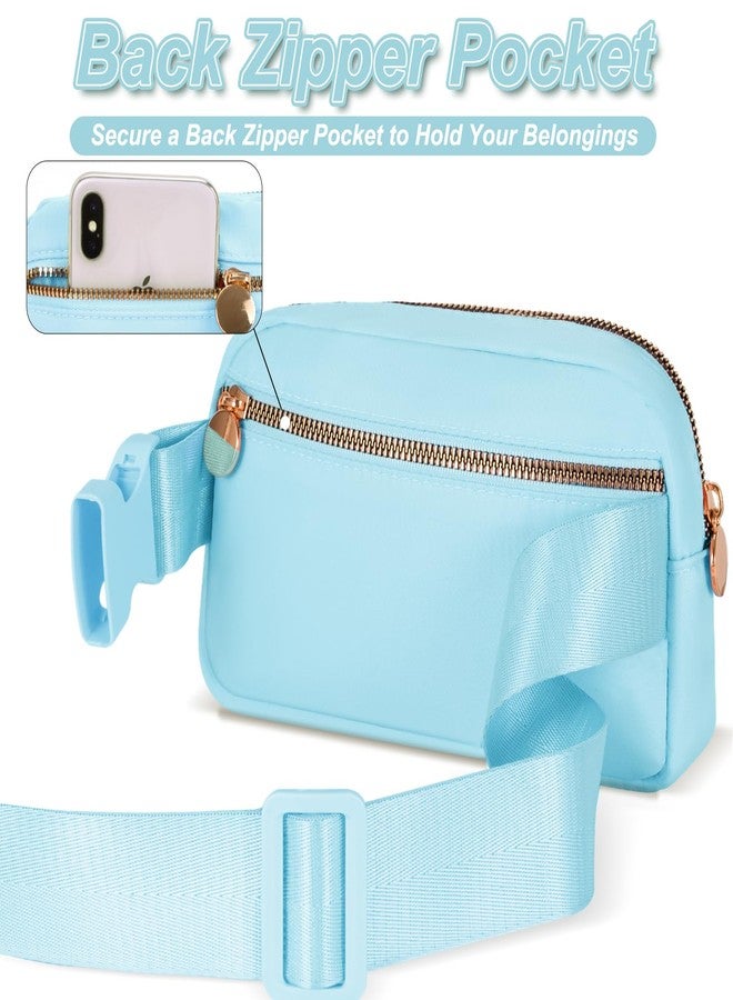 Uygafly Small Waist Fanny Pack Belt Bag for Girls Women Crossbody with Initial, Blue, 7.8" x 5" x 1.37", N - Image 3
