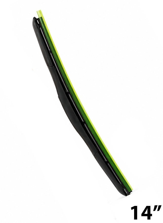 Hansa Parts 14 Inch 360mm Hybrid Windshield Wiper Blade, Universal Car Windshield Wiper, Silicone Coated Rubber Blade, All Weather Wiper for Rain Snow Dust Fog, Quiet Streak Free Cleaning, Durable Easy Install Replacement Blade ERPC-WP10228 - Image 1