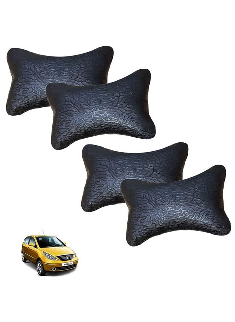 Adroitz Kandid Abstract Print Spongy and Classy Look Car Neck Rest PillowSet of 4 for Vista_PR161