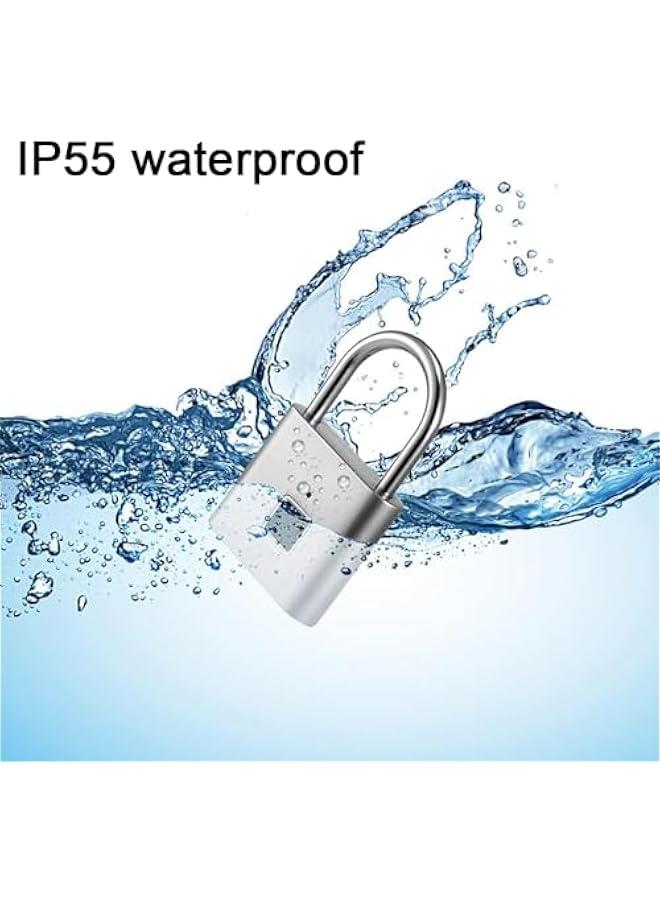 Fingerprint Padlock, Smart Pad Lock Small Portable Padlock with USB Charging, Waterproof Locker Lock, Rust-Proof Fingerprint Lock for Locker, Luggage, Gym, Suitcas, School, Bike (Black)  - Image 4
