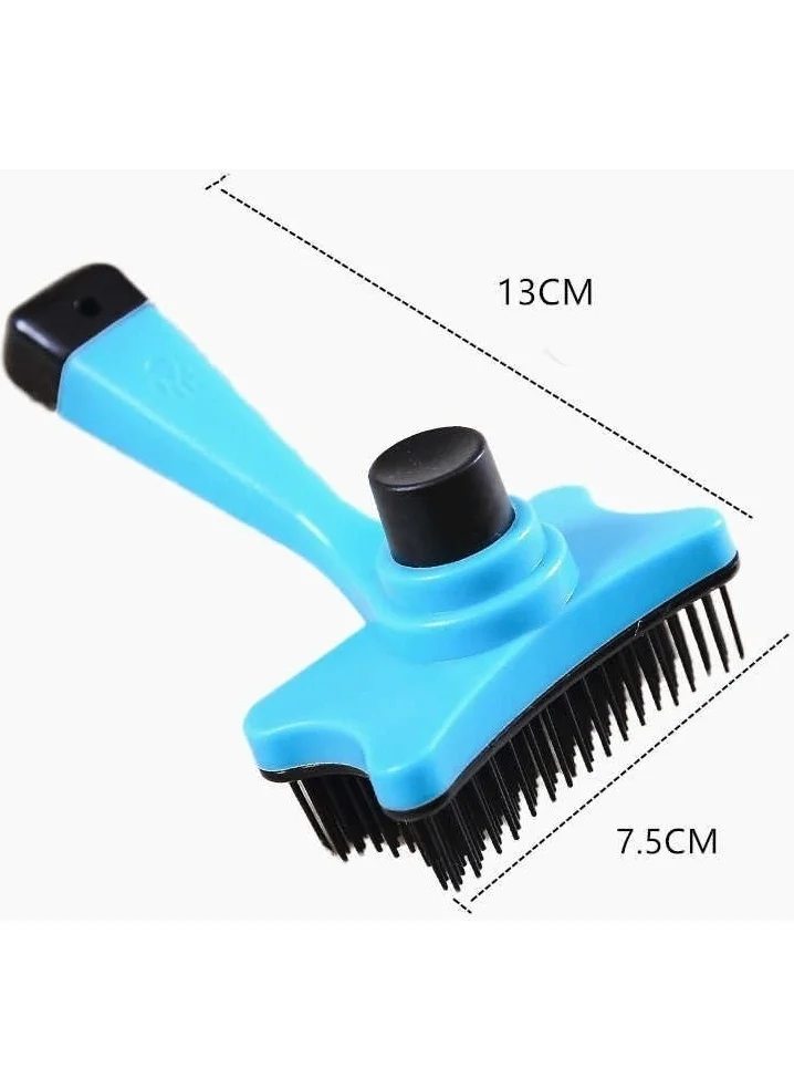 BarkoFix Automatic Cleaning Cat and Dog Hair Collector with Buttons Press Comb Scratching Brush Hair Removal Comb