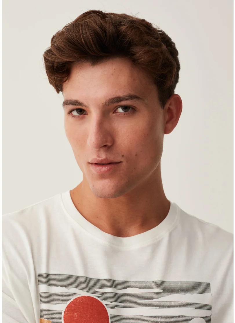 Ovs Printed Cotton T-Shirt
